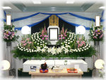 一般葬儀お葬式の祭壇イメージ図